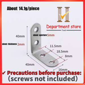 【COD】Stainless Steel 90 Degree Angle Bracket Corner Brackets Joint Bracket Fastener Furniture Door Cabinet Screens Wall with Screws Stainless steel corner code cabinet cabinet triangle fixed laminate bracket 90 ° right Angle L-shaped thickened sheet