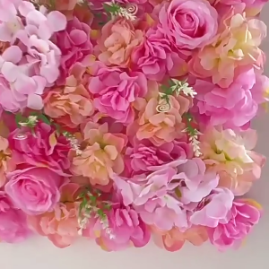 Reusable Artificial Floral Backdrop Wall Panel Silk Roses Flower For Photography Studio And Ceremony Decoration