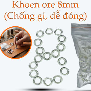 Khoen Nhôm 8mm Túi 100 Cặp - Khoen Mắt Cáo Tròn Đục Lỗ Luồn Dây Giày Phụ Kiện May Mặc Túi Xách Đồ Handmade Đa Năng
