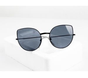 QSK703 Kacamata Frame Hitam Model Retro Cat Eye Sunglasses Woman Fashion