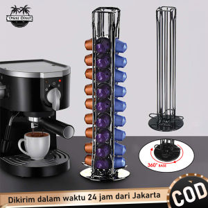 40 Capsul Tempat Kapsul Kopi / Rak Holder Nespresso Nestle Coffee Capsule Rotating Tower Rack Coffee Organization Storage Shelve Stand