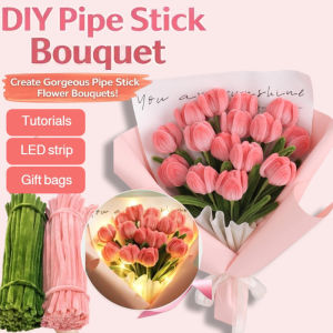 Handmade DIY Twist Stick Flower Bouquet Creative Craft Kit Perfect Gift Home Decoration Artificial Flowers Craft Set