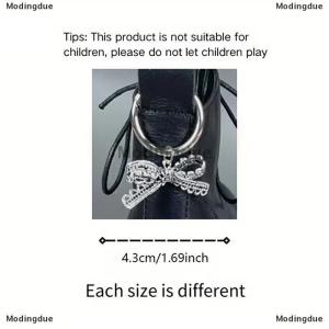 [COD] Modingdue 2pcs Retro Metal Silver Bow Pendant Boots Shoes Buckles Decoration Martin Boots Shoe Accessories Metal Pendant Jewelry
