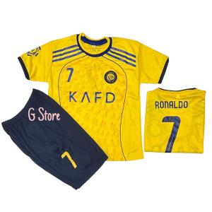 bisa cod setelan bola liga arab anak al nassr club ronaldo terbaru set kaos sepak bola termurah berkualitas baju futsal laki