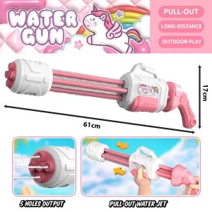 Water Pump 3 Holes / 5-Holes Water Pump Blaster Machine Long Distance Spray With Large Capacity Kids Outdoor Play Toys 大容量水枪 *READY STOCK*