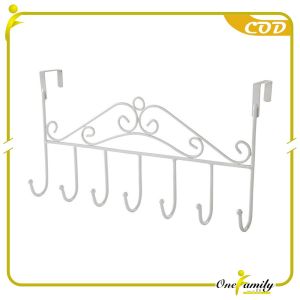 ONE-C789 Gantungan Baju Belakang Pintu Multifungsi Tanpa Paku 7 Hook Steel Clothes Hanger