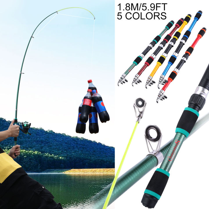Malaysia Cheap Full Fishing Set 1.8m Fishing Rod and 5.2:1 Gear Ratio  Fishing Reel with Fishing Tackles for Novice Beginners Children＇s Gift