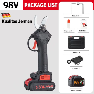 JLD 98VF Gunting Dahan Listrik 2 baterai Cordless Pruning Shear Gunting Taman Elektrik Garden
