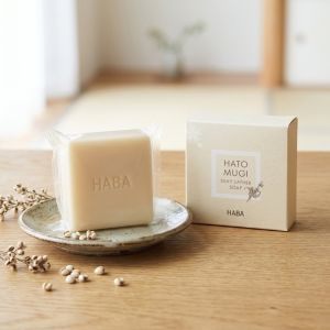 HABA Japan Rose Silky Lather Soap w/ Squalane & Rose - Creamy Foam Face & Body Wash Hydrating Non-tight Sensitive