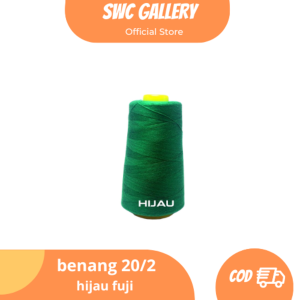 1 Pcs Benang Jahit 20/2 Katun Untuk Jeans Tas jaket Kulit warna hijau fuji