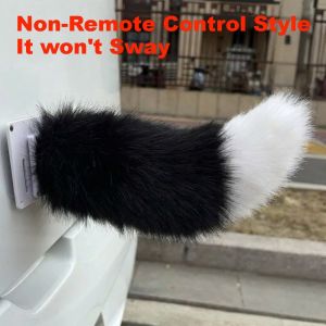 CLARO Fluffy Remote Control Electric Bicycle Tail Rechargeable Realistic Car Wagging Moving Tail Cute Versatile Motorcycle Tail Ornament All Vehicles