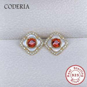 0.5 CT Certified Moissanite Four leaf Clover Earrings for Women 18K Gold Plated 925 Sterling Silver Wedding Ear Stud