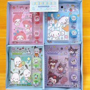 Sổ Tay Ghi Chú Size A7 Bìa Ánh Kim 100 Tờ (50 Trang) Kèm 2 Dấu Hình Dễ Thương Giấy Dày Viết Không Lem Bìa Nhiều Mẫu