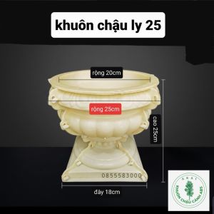 Khuôn đúc chậu cảnh ly 25 (khuôn chậu ABS có lòng trong)