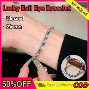 Blessed Lucky Evil Eye Bracelet New Zircon Geometric Wristband Good Luck Amulet