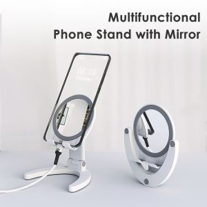 Stand Holder Lipat CERMIN HD-47 penyangga dudukan pegangan bracket HP Tablet HD47 portable cermin