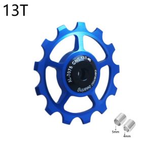 CANGI8 Nhôm 13t 14t 15t Vòng dẫn hướng Phụ kiện hộp số Cùi đề sau Bánh xe dẫn hướng phía sau Bánh Xe Đạp Cùi đề sau xe đạp Ròng rọc sau xe đạp Hướng dẫn vòng bi gốm cho xe đạp