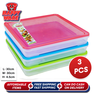 Happyware 30x30cm Graham Bar Container Plasticware Food Keeper High Quality