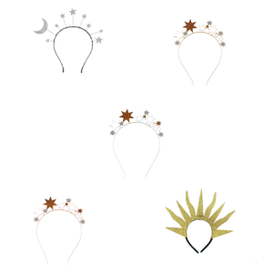 Star Pattern Headband Durability Fabric Hair Hoop Comfortable Headbands for Parties Event Cosplay