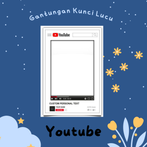 Gantungan Kunci Foto Custom Template Medsos 2 Sisi Bolak-balik Bahan Acrilic Murah