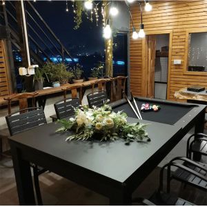 台球桌 Billiards Multifunctional Black 8 Pool Table Family Table Tennis 3 in1 Dining Table American 9-ball Conference Table