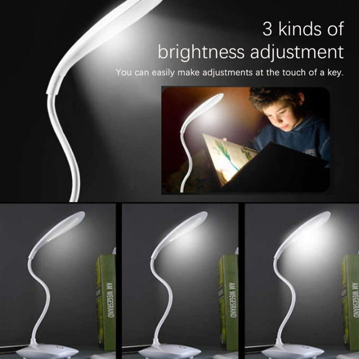 Stretchable Table Light Flexible LED Table Lamp Rechargeable 3 Levels Brightness Touch Desk ...