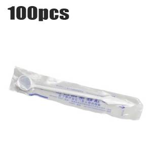 100Pcs Dental Kaca Mulut Kacamulut Plastik Disposable Mouth Mirror Kaca Cermin Gigi Behel Alat Periksa Gigi