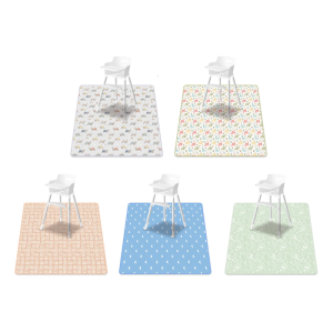 High Chair Splash Guard Cushion Lovely and Portable Baby Play Mat for Picnics and Family Gatherings 130x130cm