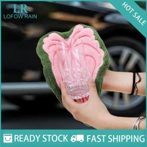 LF Wholesale✨Flash Sale ✨ ผ้าขนหนูเช็ดมือลายใบไม้ปะการังผ้าขนหนูขนนุ่มใช้ทำความสะอาดห้องครัวใช้ในครัวเรือนแบบแขวนในห้องน้ำที่สร้างสรรค์ซับน้ำได้ดี