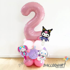 STANDING DIY ANGKA KARAKTER/DEKORASI ULANG TAHUN/BALON FOIL ANGKA