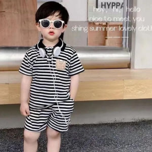 Setelan Baju Anak Laki-Laki SINO STRIPE 1-4 Tahun / Baju Anak Berkualitas