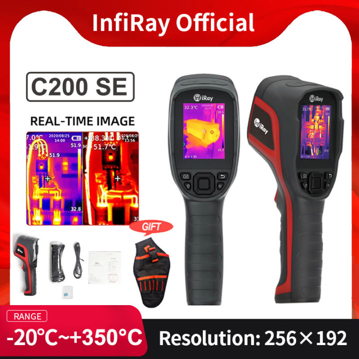 InfiRay Official Infrared Thermal Imager Resolution 256X192 SD Card Industrial Grade Handheld Thermal C200 SE Imager Infrared Thermo-Meter For PCB Repair, Water Leak Detection