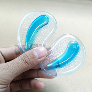 [Free Shipping] Transparent Small Forefoot Pad Made Of PU Soft Silicone Shock-Absorbing With Raised Massage Points Half-Size Insole For High Heels And Sandals Anti-Slip Front Half Pad