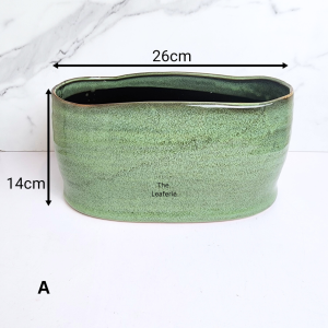 The Leaferie Donne long shallow plant pots. flowerpot . flowerpots . flower pot . planter . planters . Ceramic . Plants