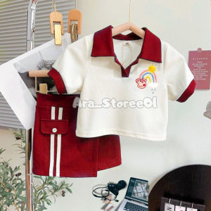 Setelan Baju dan Rok anak perempuan model casual usia 1-6 tahun