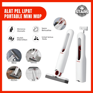 Alat Pel Lipat MINI Mop Portable | Alat Pembersih Ruangan Dapur Home Car Praktis Mini Multifungsi Foldable Praktis Serbaguna