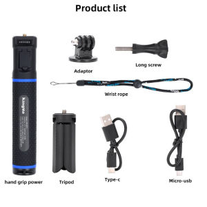 10000mAh Hand Grip  Bar Selfie Stick with Mini Tripod for  Hero 10 9 8 7 6 5 SJcam DJI Yi Camera Mobile Phones