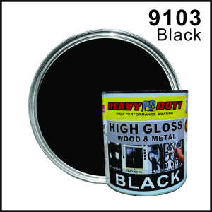 (1L) BLACK 9103 HEAVY DUTY HIGH GLOSS FOR WOOD / METAL