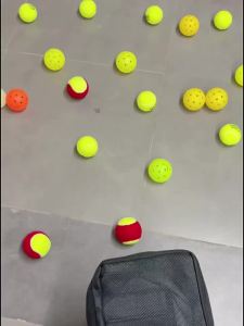 Yacssi Pickleball Picker Large Capacity 50 Balls Stainless Steel Ball Bag with Strong Spring No Bending Needed