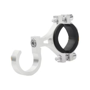 A5TG 1Pcs No Drill Mount Handlebar Hook Aluminum Alloy Angle Adjustable Handlebar Clamp Mount Durable with Screw Luggage Bag Holder for Scooter Bike Motorcycle E Bike
