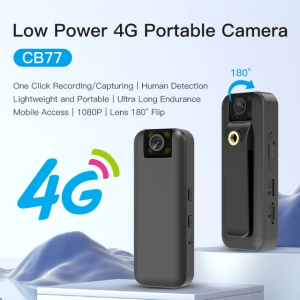 Camera CB77 Sim 4G Video 4K FullHD 1080P Siêu Nét - Quan Sát Báo Động Chống Trộm Hồng Ngoại Đen Nhìn Rõ