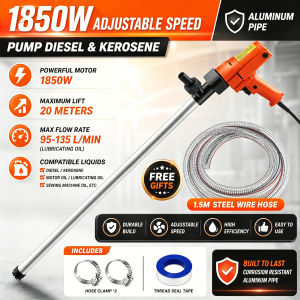 DEKES Electric Oil Pump 1380W-1850W Oil drum pumping device Diesel Engine oil Hydraulic oil pumping unit