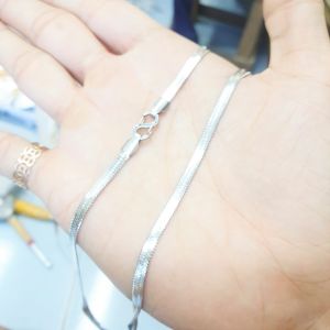 Không xi mạ- Không Phai Màu Dây Chuyền Kiểu Dập Máy Khít Rắn Cao Cấp Khóa S-Vòng cổ Dùng vĩnh viễn không đen