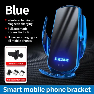 SANTINO Q3 15W Fast Car Wireless Charger For Samsung i Phones Android Infrared Sensor Car Phone Mount