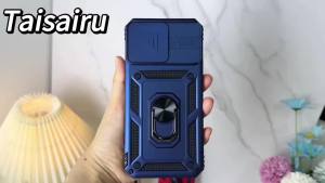 Taisairu for Samsung Galaxy S26 Ultra Case with Screen Protector & Slide Camera Cover Built-in Magnetic Ring Stand Shockproof Phone Case for Samsung S26 Ultra Case (Black)