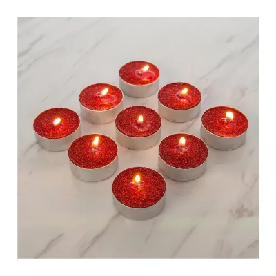 Sing Kong Whee Metallic Tea light Candles - Gracious Red