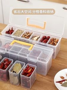 Carrying Tool Box Sturdy Portable Screw Tool Box Hardware Organizer Transparent Detachable Section Storage Box Workbench