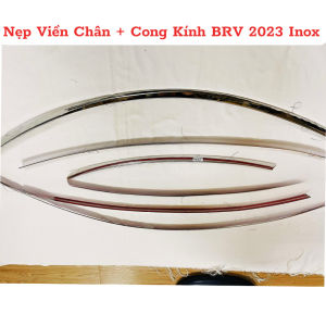Nẹp Viền Chân Kính Nẹp cong kính Xe Honda BRV 2023-2025 inox 304 sáng bóng siêu đẹp