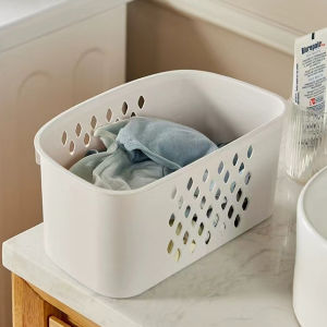 45L/60L Dirty Clothes Laundry Basket with Wheels & Lid Portable Foldable Plastic Storage Basket