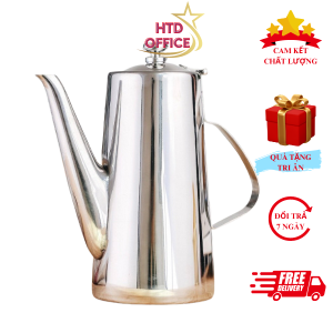 [HÀNG XỊN] Bình đựng nước trà cafe 2Lít inox tốt đa năng vòi rót dài tiện dụng cao cấp ấm trà inox vòi dài
